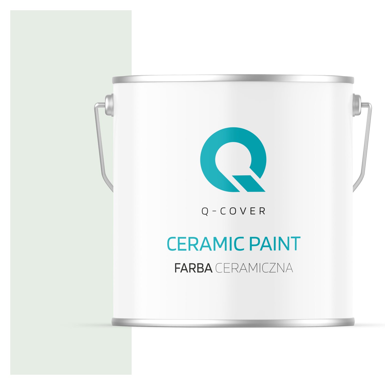 Farba Ceramiczna Do Ścian i Sufitów Q-Cover Biel złamana w zieleń H1881 Głęboki Mat 5L