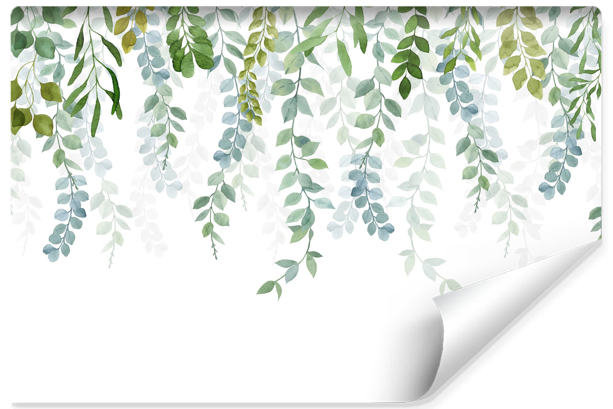 Papel pintado no tejido foto hojas plantas naturaleza para habitación 300cm x 210cm