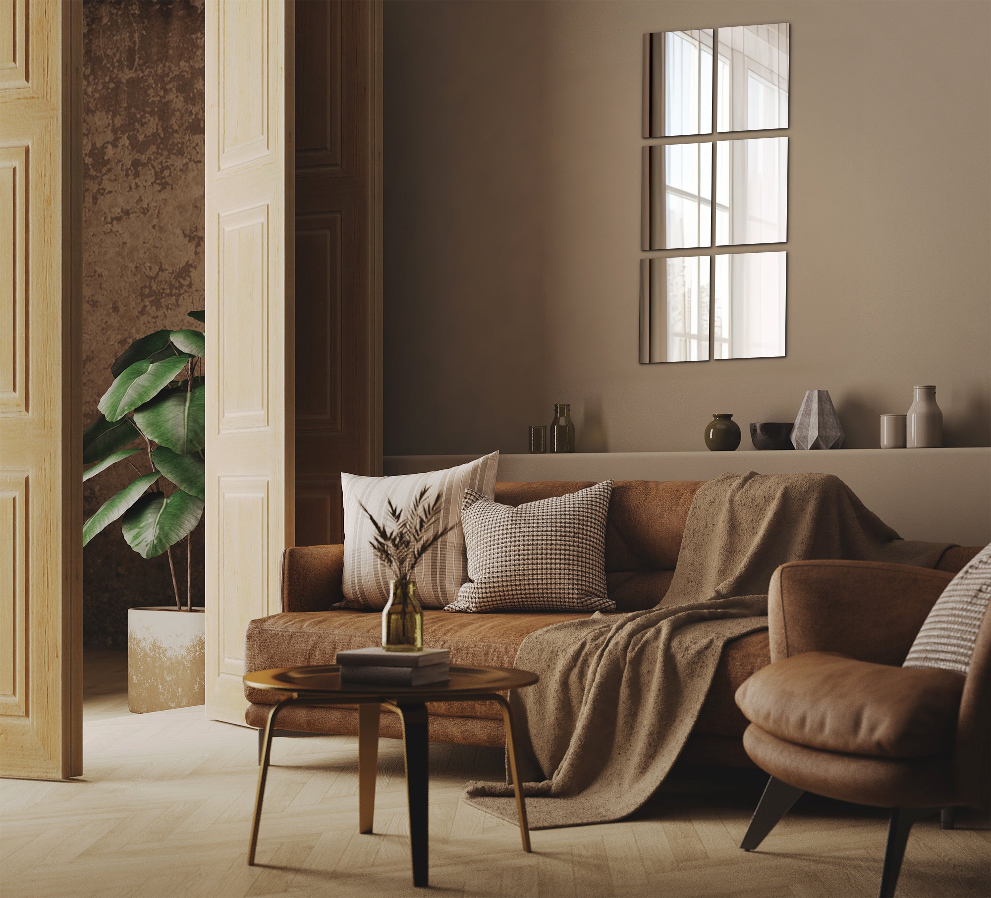 25 Miroirs Autocollants Carrés Acrylique 7,5x7,5 Cm – Idéaux Pour Déco Murale DIY, Salle De Bain, Chambre