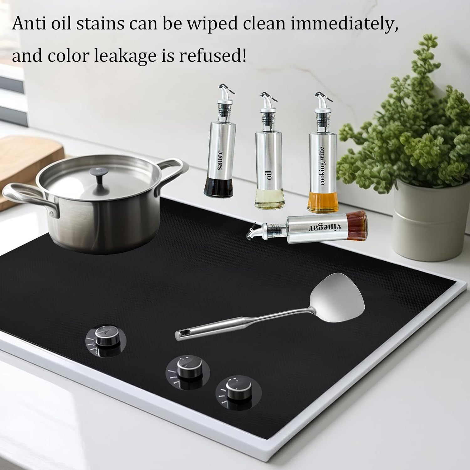 40x60cm Tapis de Protection Plaque Induction Anti Dérapant Résistant à la Chaleur en Silicone Tapis Induction Cooktop Induction Tapis pour Plaque - 6