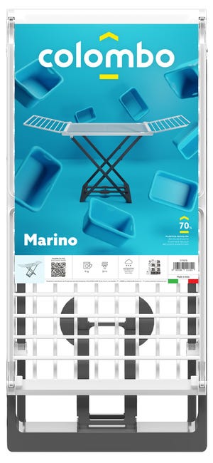 Stendibiancheria Colombo Simple 10 - Per Lavanderia, Pratico E Compatto, 60x77 Cm - Ideale Per Spazi Piccoli - Foto 4