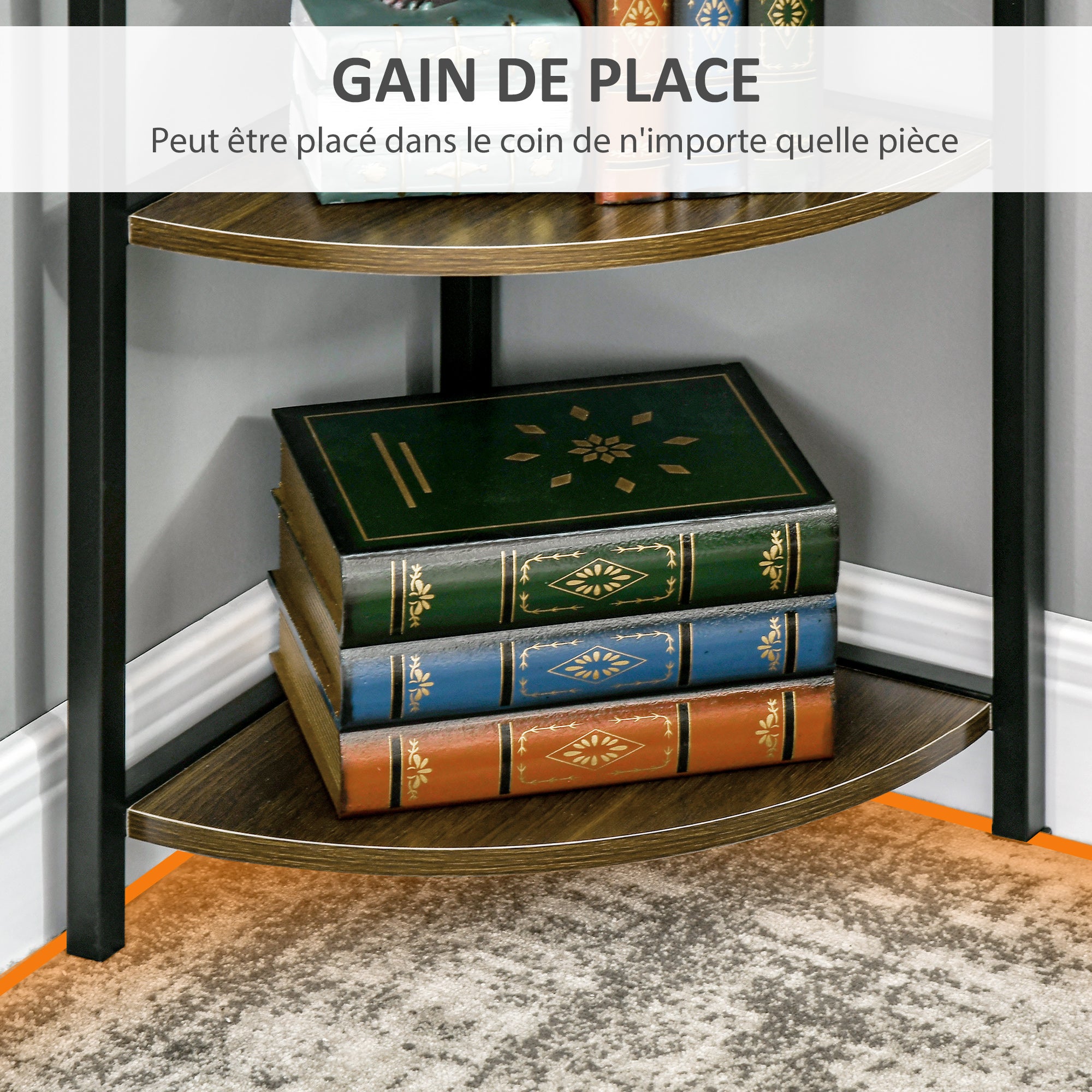 Étagère d'angle MDF HOMCOM - 4