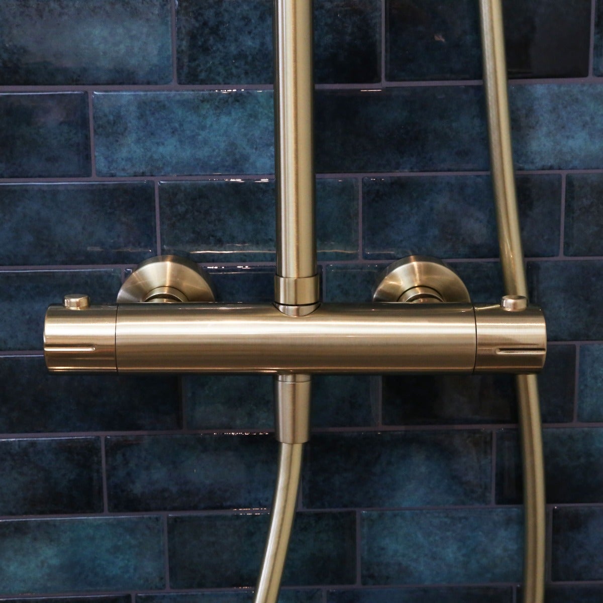 Luisa colonne de douche thermostatique or brossé - 4