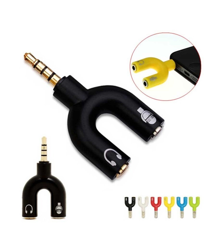 Splitter audio jack da 3,5 mm, splitter per cuffie a 2 vie