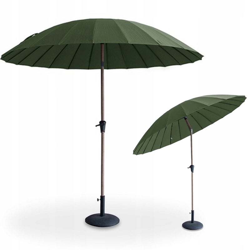 Parasol Ogrodowy Focus Garden Na Taras Duży Składany Phuket 280 Cm Dark Green Zielony 1 Szt