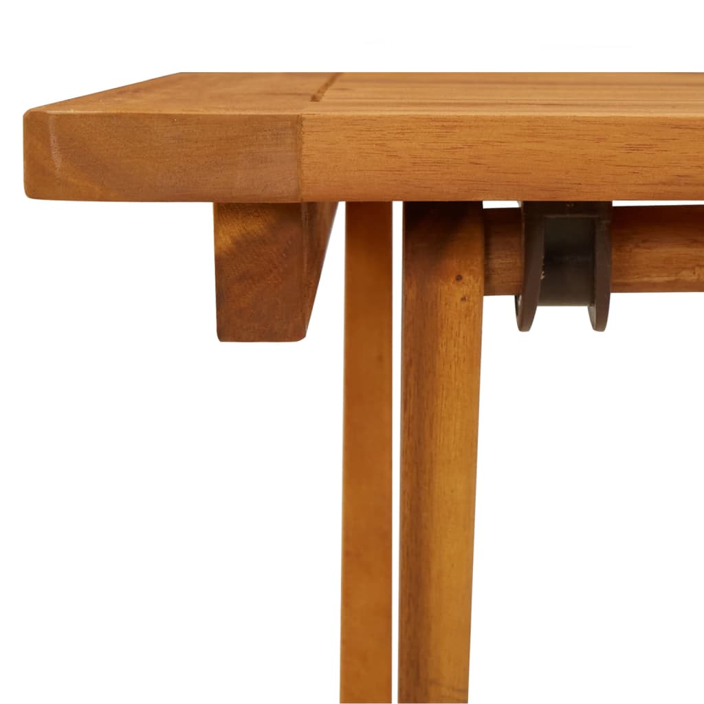 Table d'appoint d'extérieur rectangulaire en Bois Marron 2 places - 8