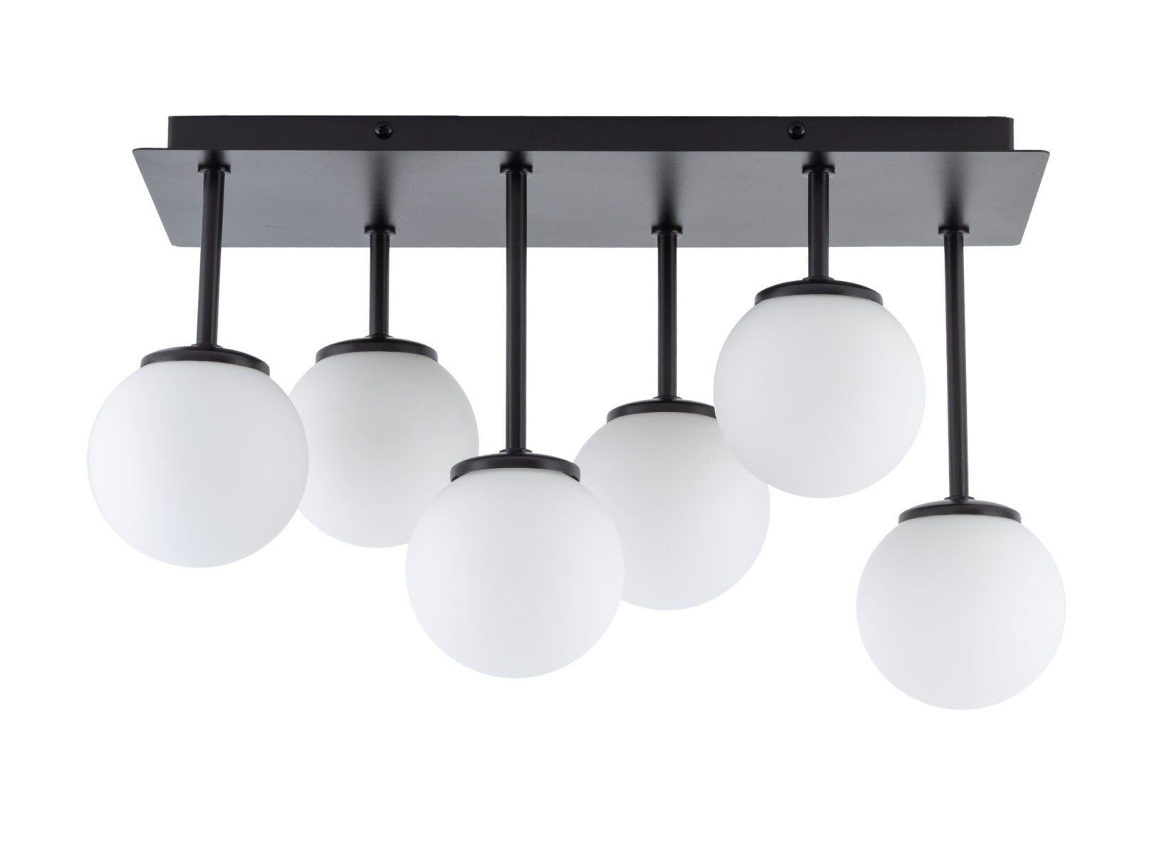 Lampa sufitowa wisząca Tulia czarno-biała 6xG9x12W dekoracyjna wym: 25 x 42 x 19 cm szkło SIGMA