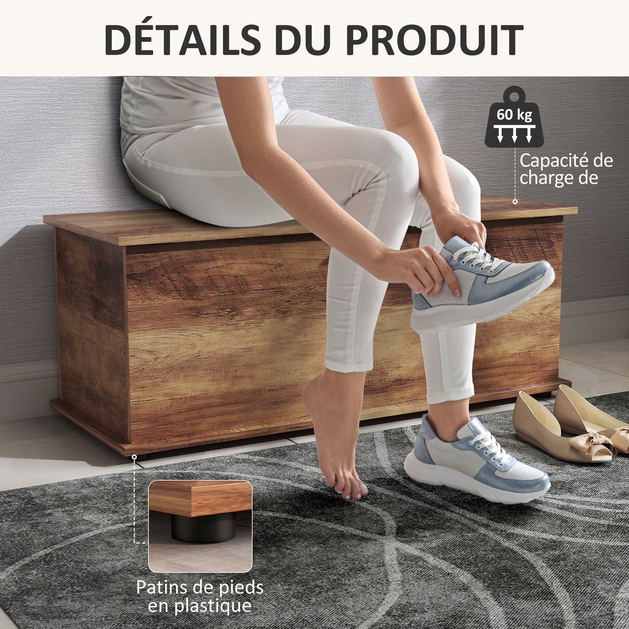 Coffre de rangement Panneaux de particules HOMCOM - 6