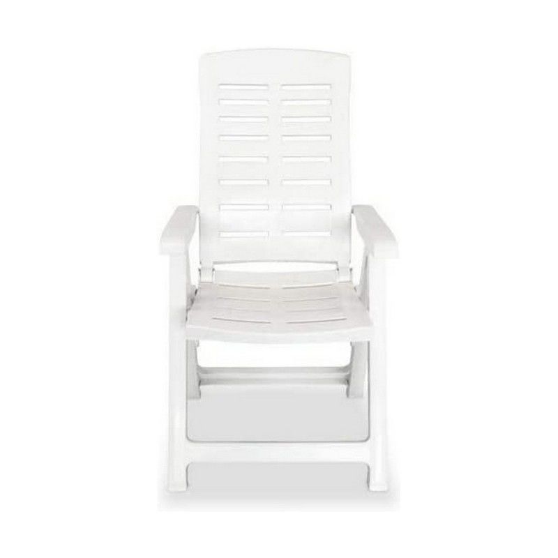 Transat Fauteuil Pliant. Couleur: Blanc 60x61x109cm - 5