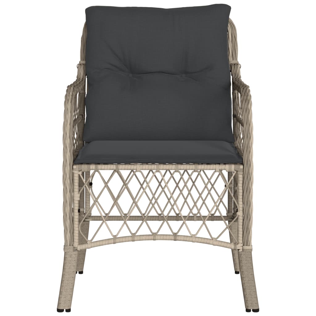 Fauteuils de jardin avec coussins 2 pcs rotin synthétique gris - COMFORTXL - 5