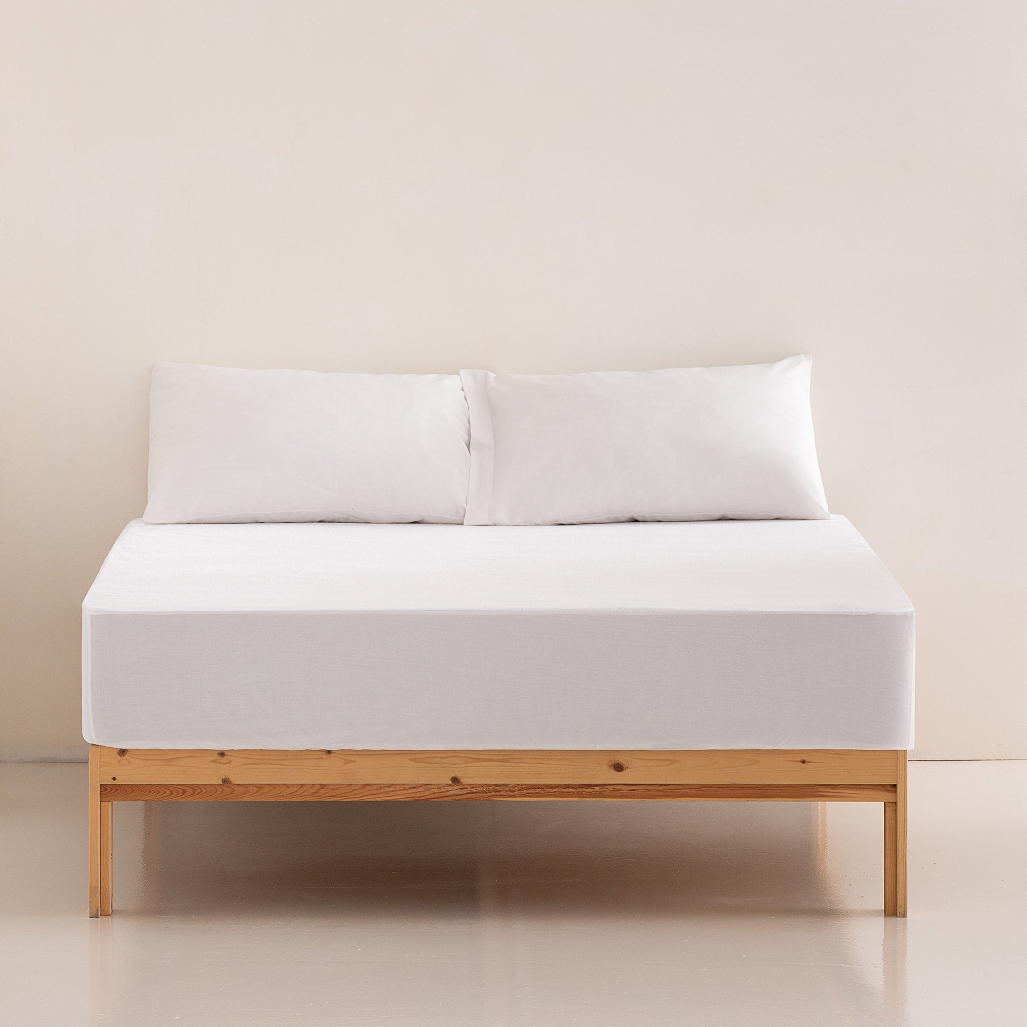 Protetor de colchão algodão, impermeável, ajustável, silencioso, branco 100x190/200cm - 2