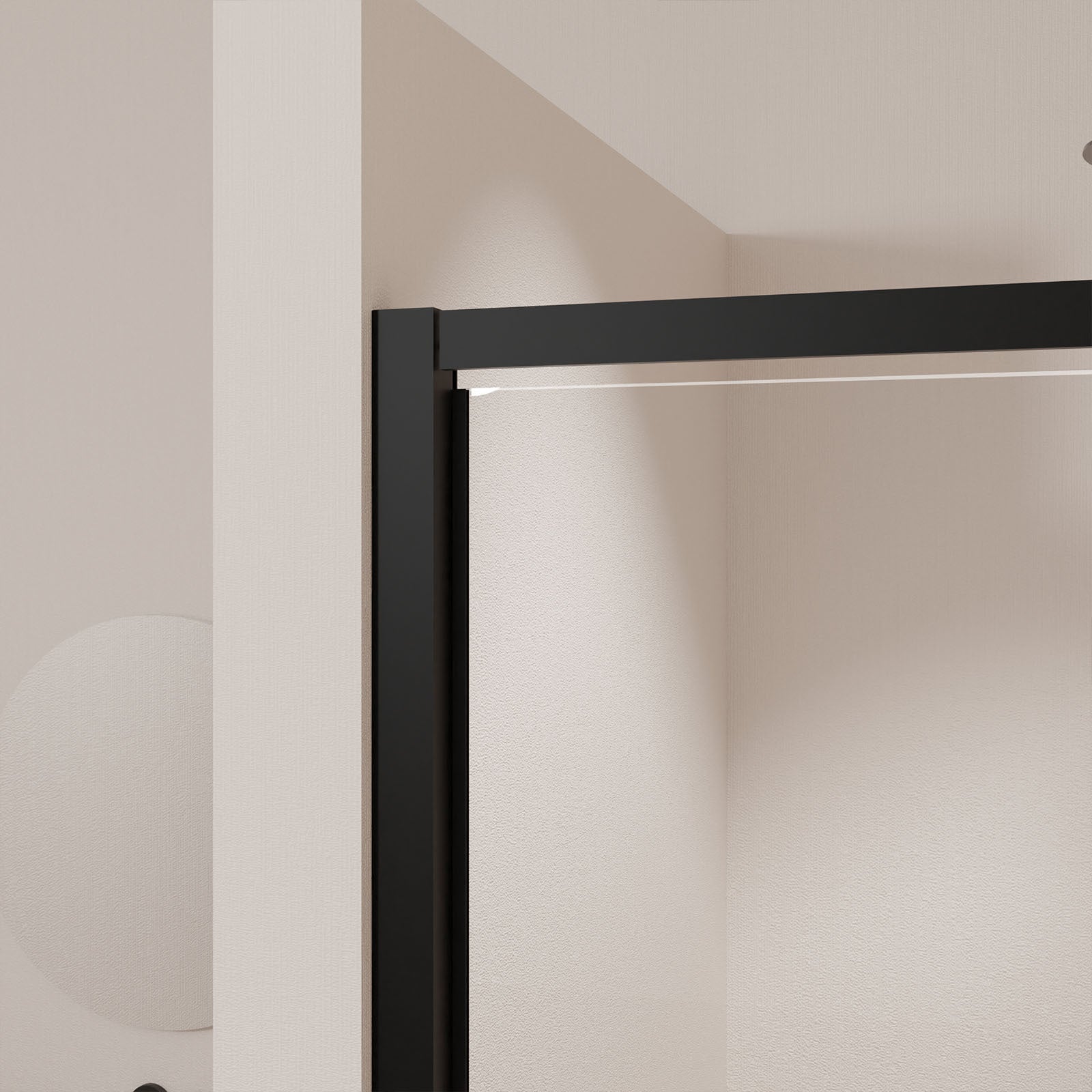 Porta doccia Pivotante Nera 80-90x185 cm - Estensibile da 78 a 90 cm - BLACK SLIDE 80 90 - 8