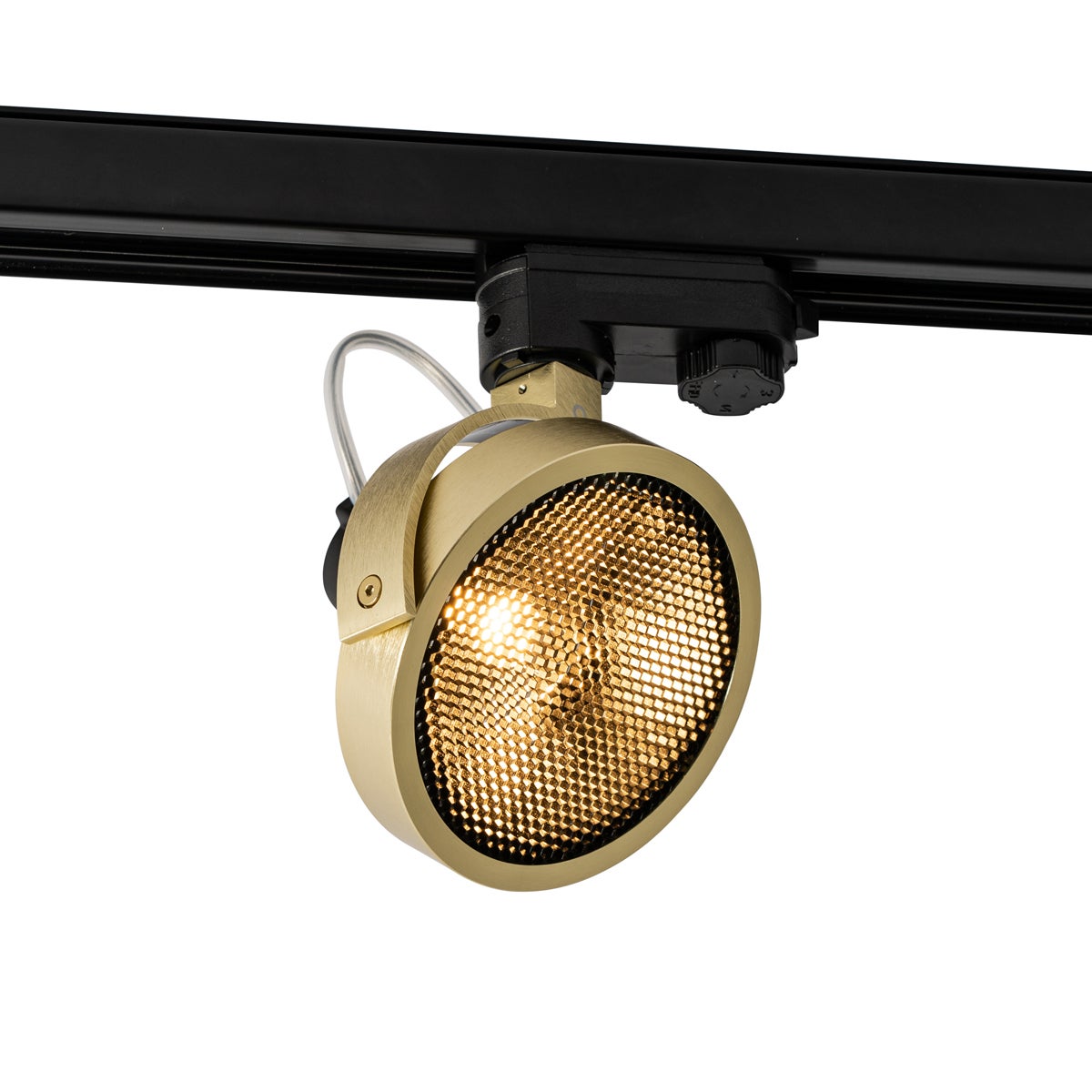 Spot sur rail moderne triphasé doré - Master 111 Honey | Leroy Merlin