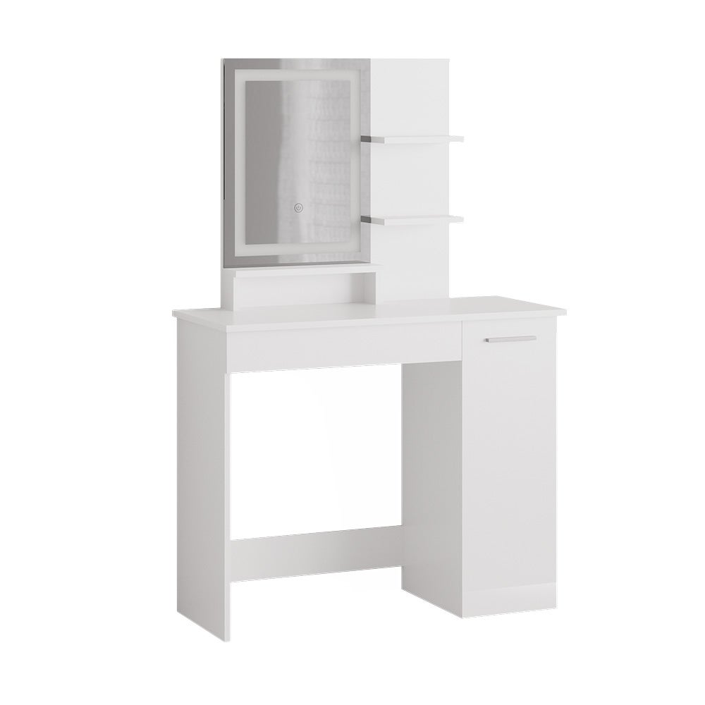 Vicco Tilda Coiffeuse d'angle avec miroir Blanc/Sonoma/Sonoma 113,3 cm