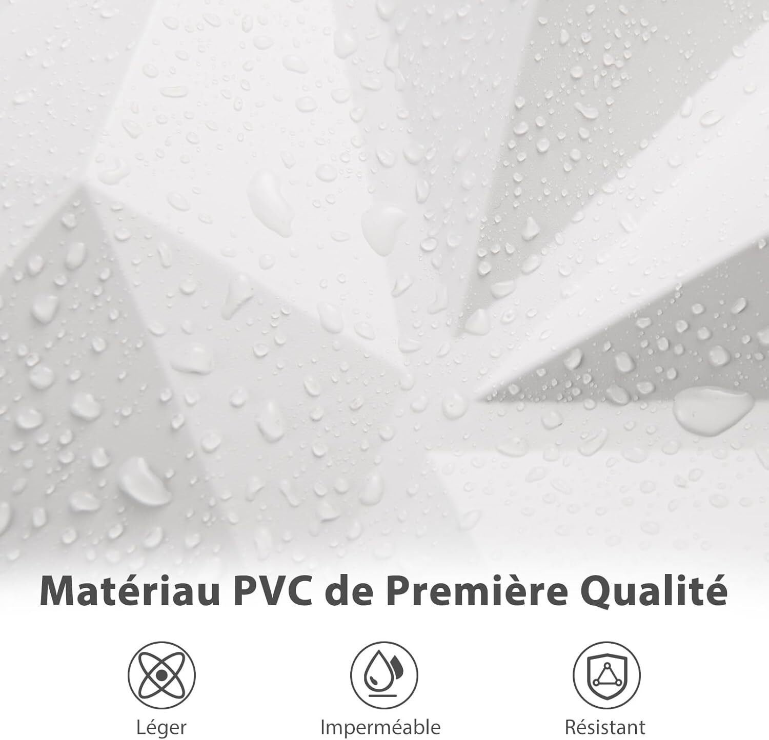 50x/4,5 m² Panele Ścienne 3D, Okładzina Ścienna z Kwadratowych Paneli Wewnętrznych 30x30 cm z PVC, Ognioodporna z Akcentem Diamentowym - 6