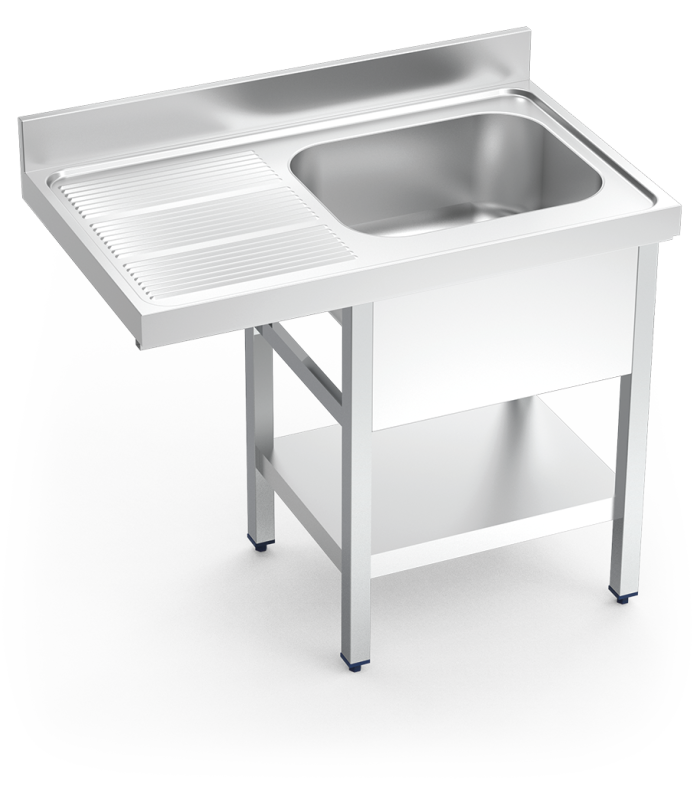 Fregadero para lavavajillas 1c,ei 1200x700x890 mm.