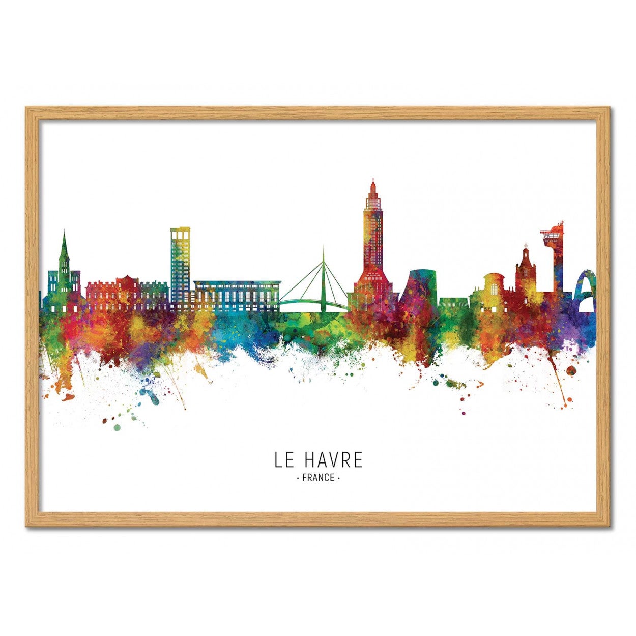 Art-Poster - Le Havre France Skyline - Michael Tompsett - 50 x 70 cm - 4