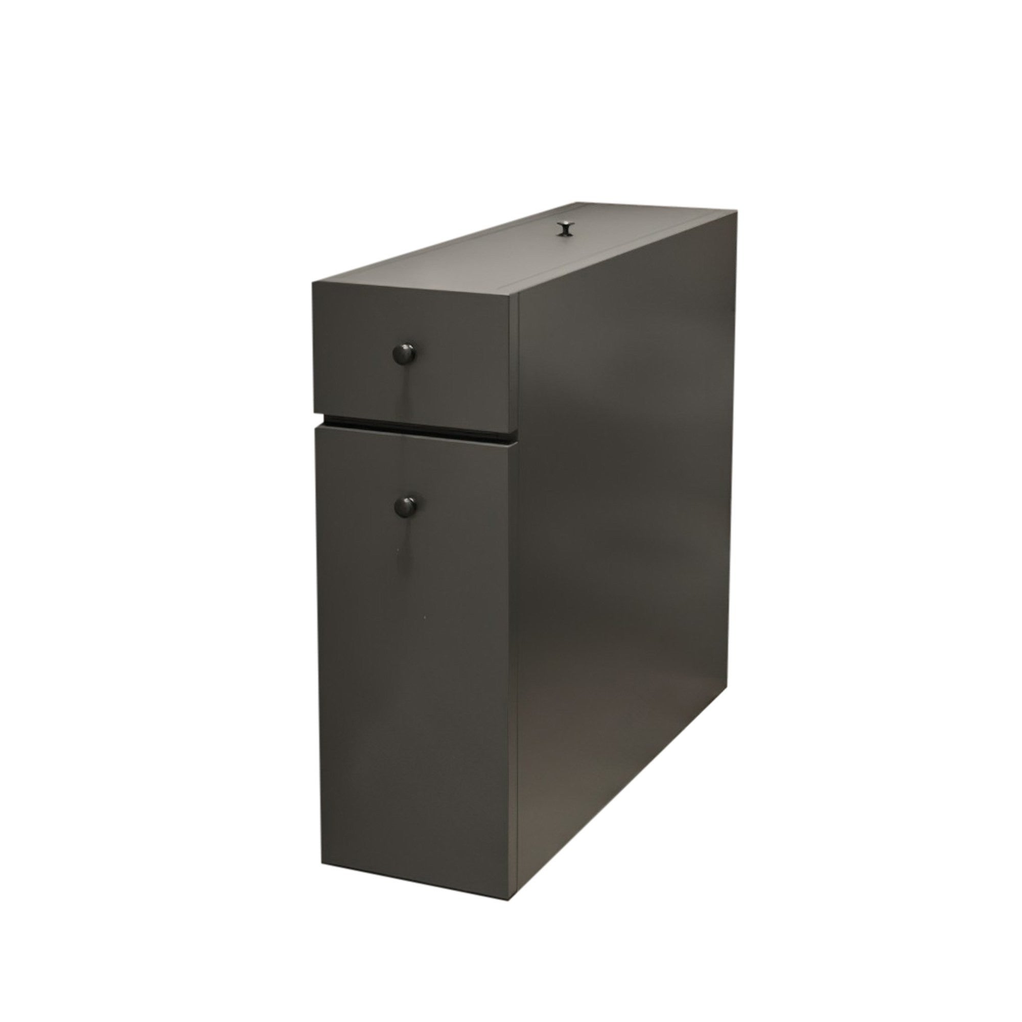 Mueble de baño de madera calencia - 60 x 19 x 55 cm - gris antracita