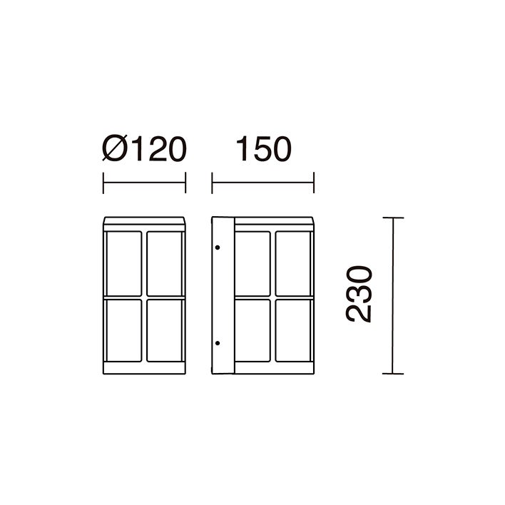 Applique LUG IP54 E27 18W Blanc - 3