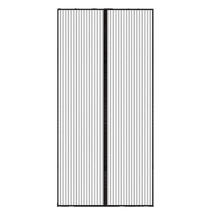 Zagęszczona moskitiera na drzwi 100x210cm Bardzo gęsta siatka Magnetyczna kurtyna przeciw muchom, magnetyczne patyczki,automatyczne zamykanie, czarna