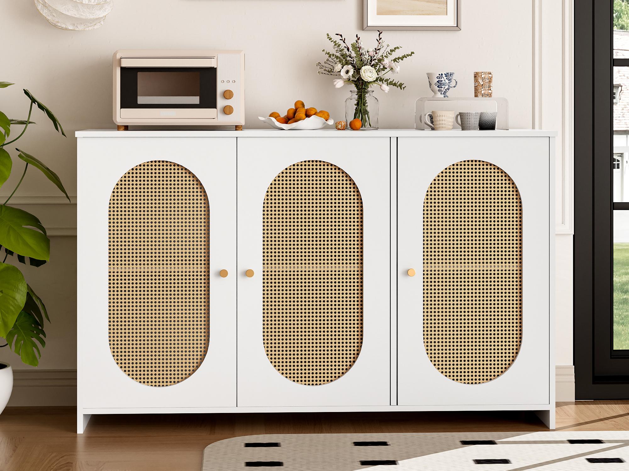 Cassettiera Con 2 Ante E 3 Cassetti, Ripiano Regolabile, Legno Massello Pannelli Di Particelle Blu Navy H82 L120 P40 Cm
