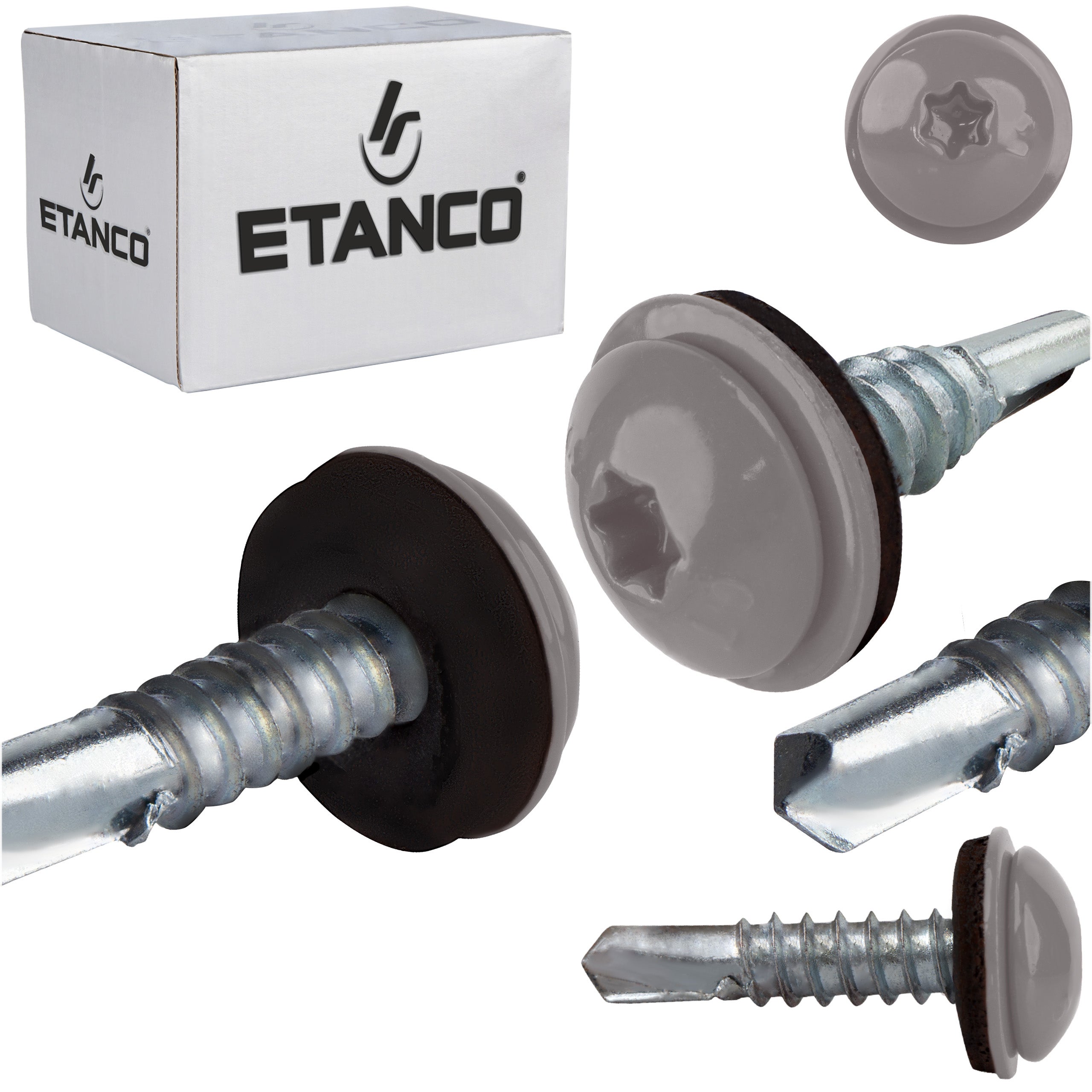Wkręty samowiercące do metalu Etanco GT5 PH 5,5x25 mm RAL 9007 250szt