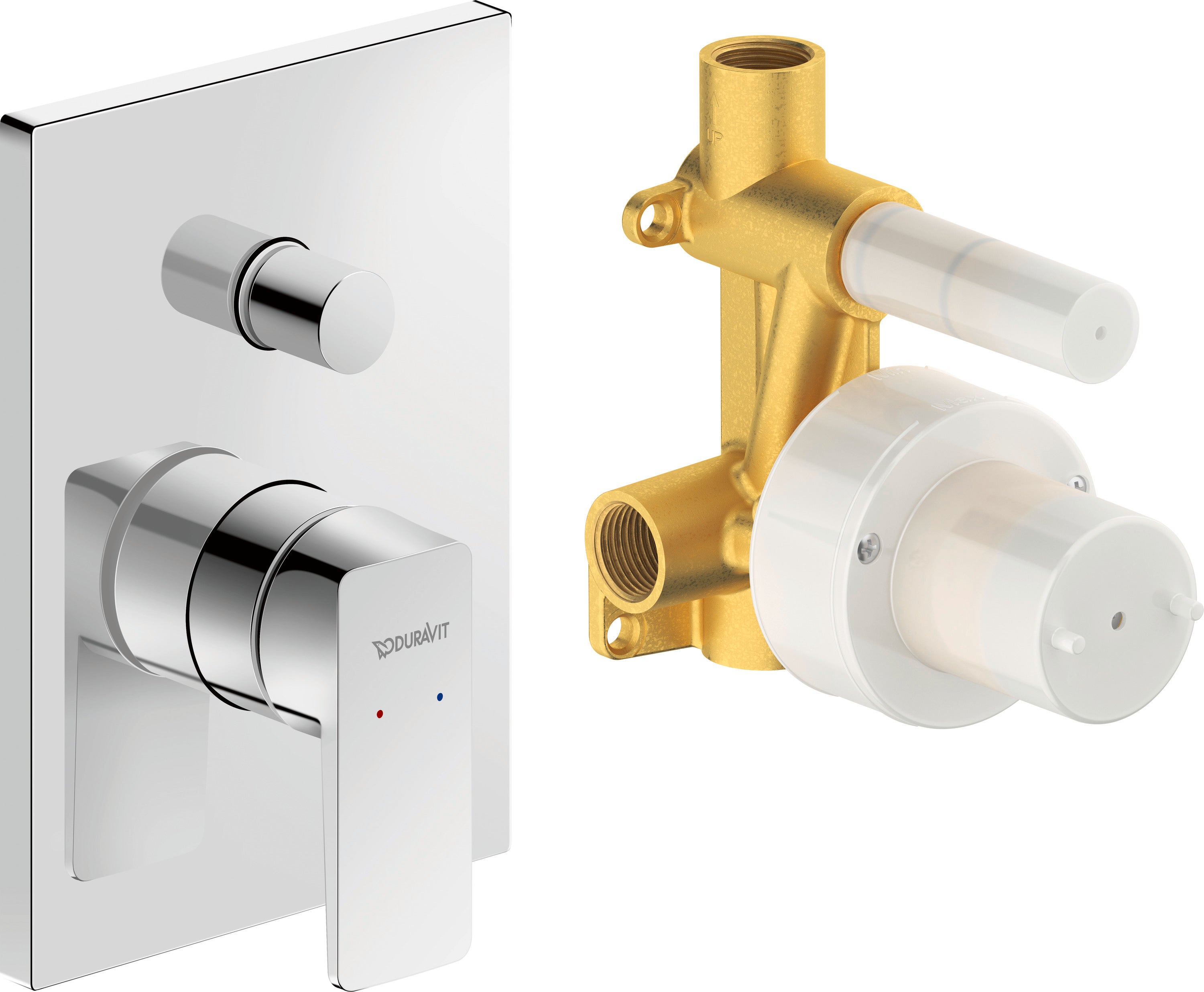 Duravit Manhattan chrom bateria podtynkowa 2 odbiorniki+element podtynkowy