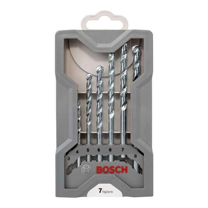 Bosch Professional 7pz. Set di Punte CYL-1 (per Mattone, Ø 3-8 mm, Accessori per Trapani a Percussione)