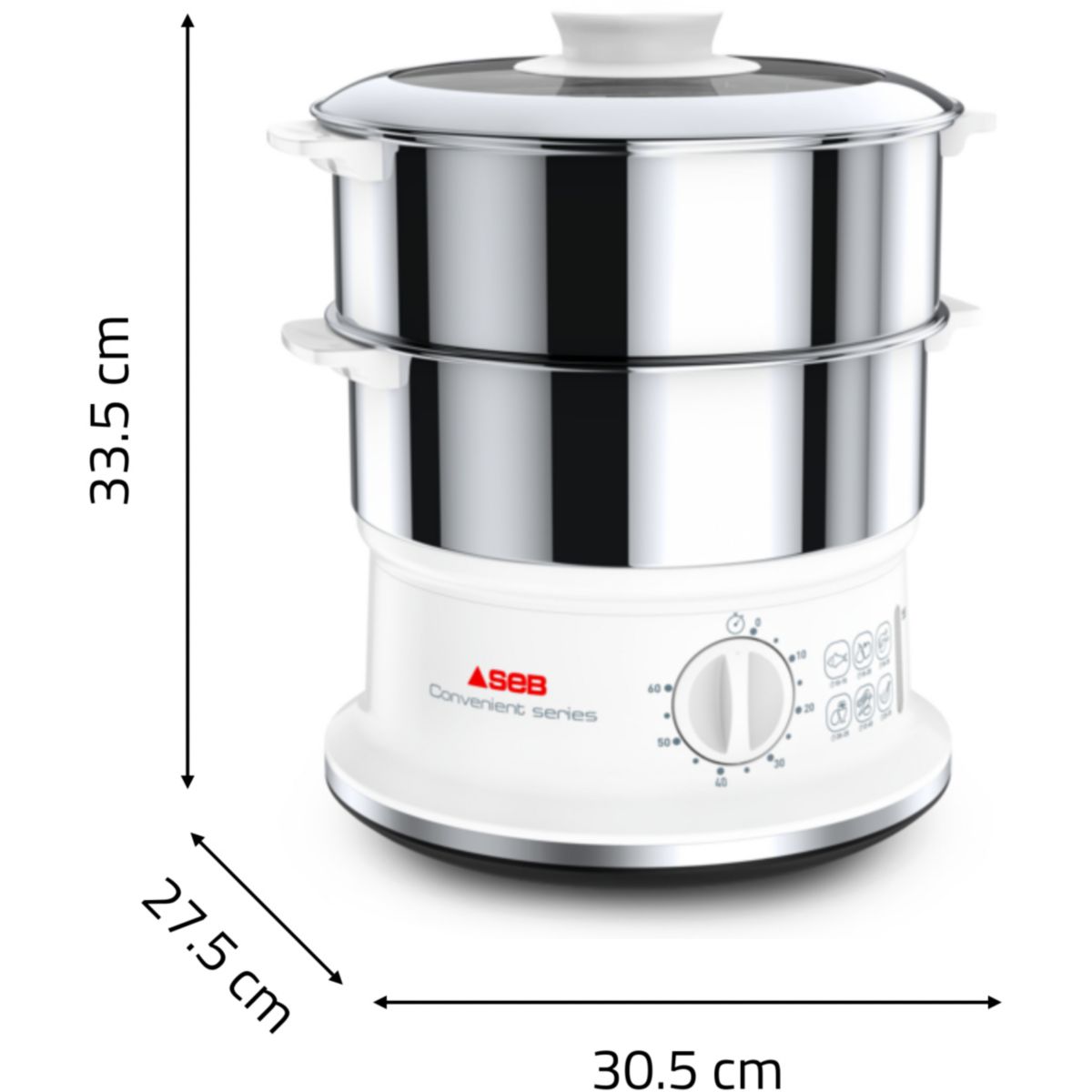 Cuiseur vapeur SEB 2 bols Inox VC145100 - 8
