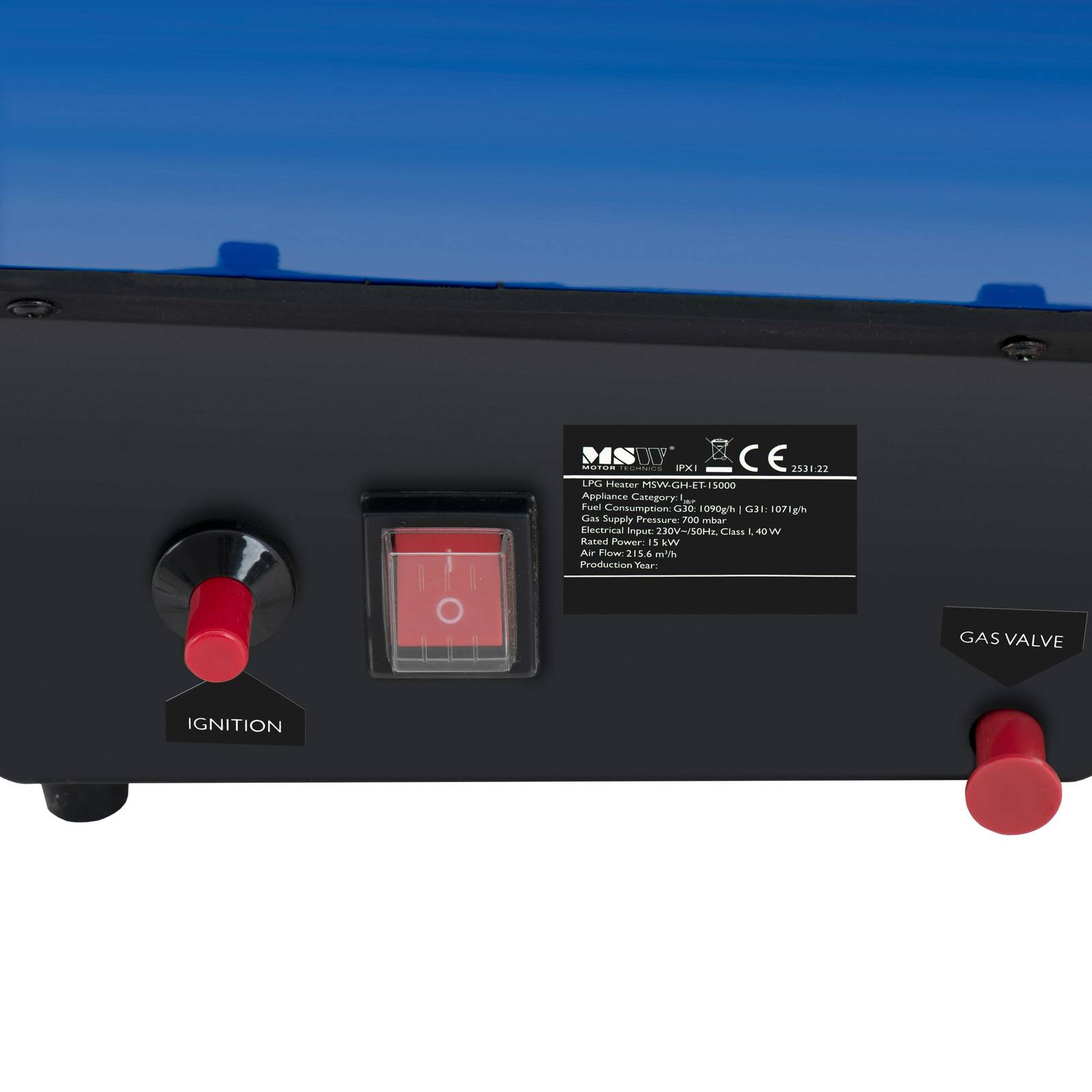 Canon à air chaud - MSW - Puissance&nbsp;: 15000 W - Débit d'air&nbsp;: 215.6&nbsp;m³/h - 8