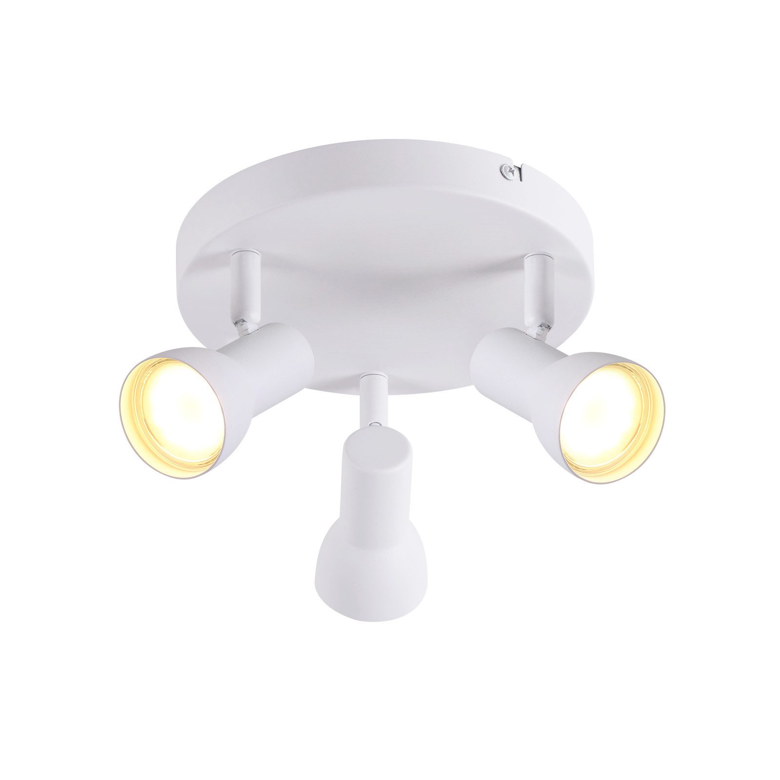 Spot de plafond NETTLIFE 3 flammes, rond, éclairage d'intérieur, blanc, métal, culot GU10 - 9