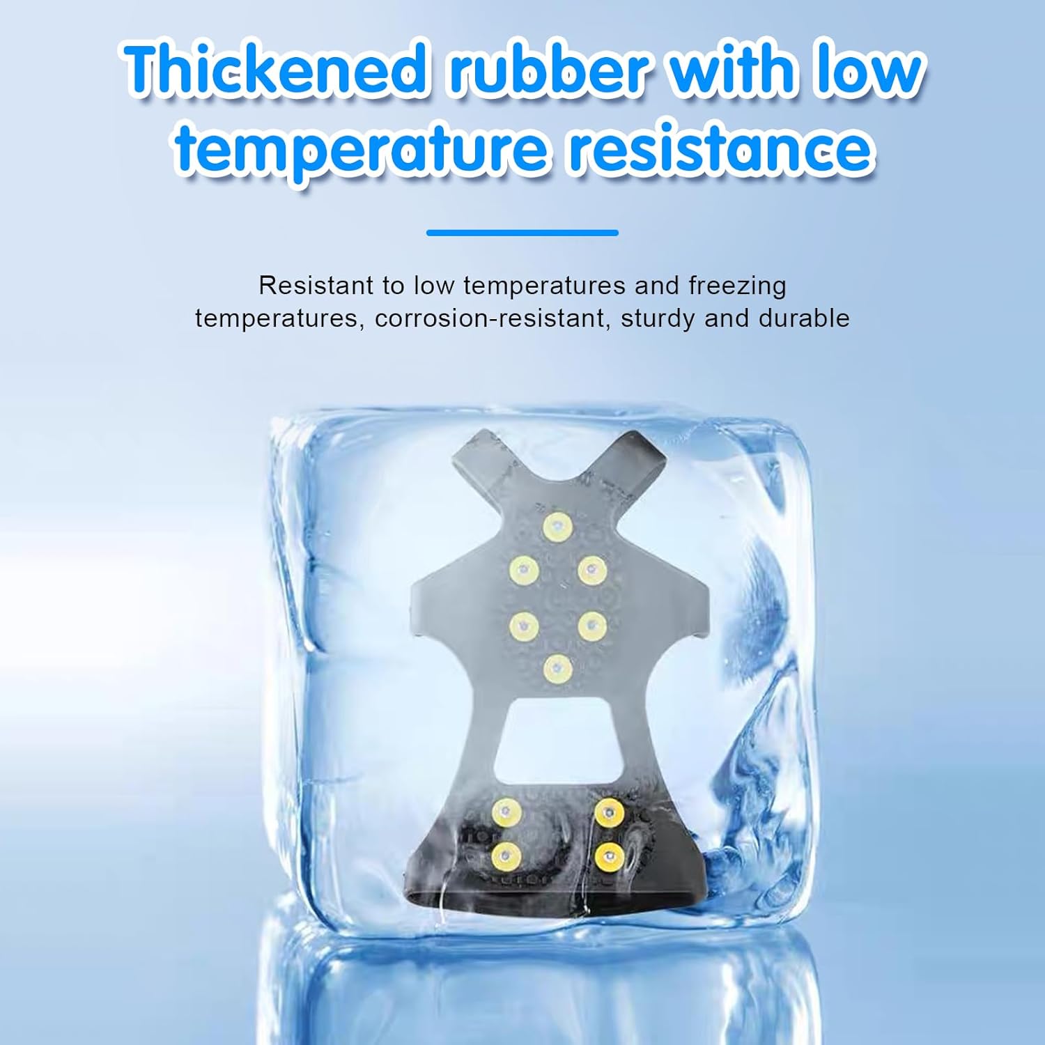 Crampons Antidérapants Chaussures Pointe avec 10 Clous à Neige Grips, Crampons Chaussures Hiver, Crampons Protection pour Marche Randonnée Hiver - 5