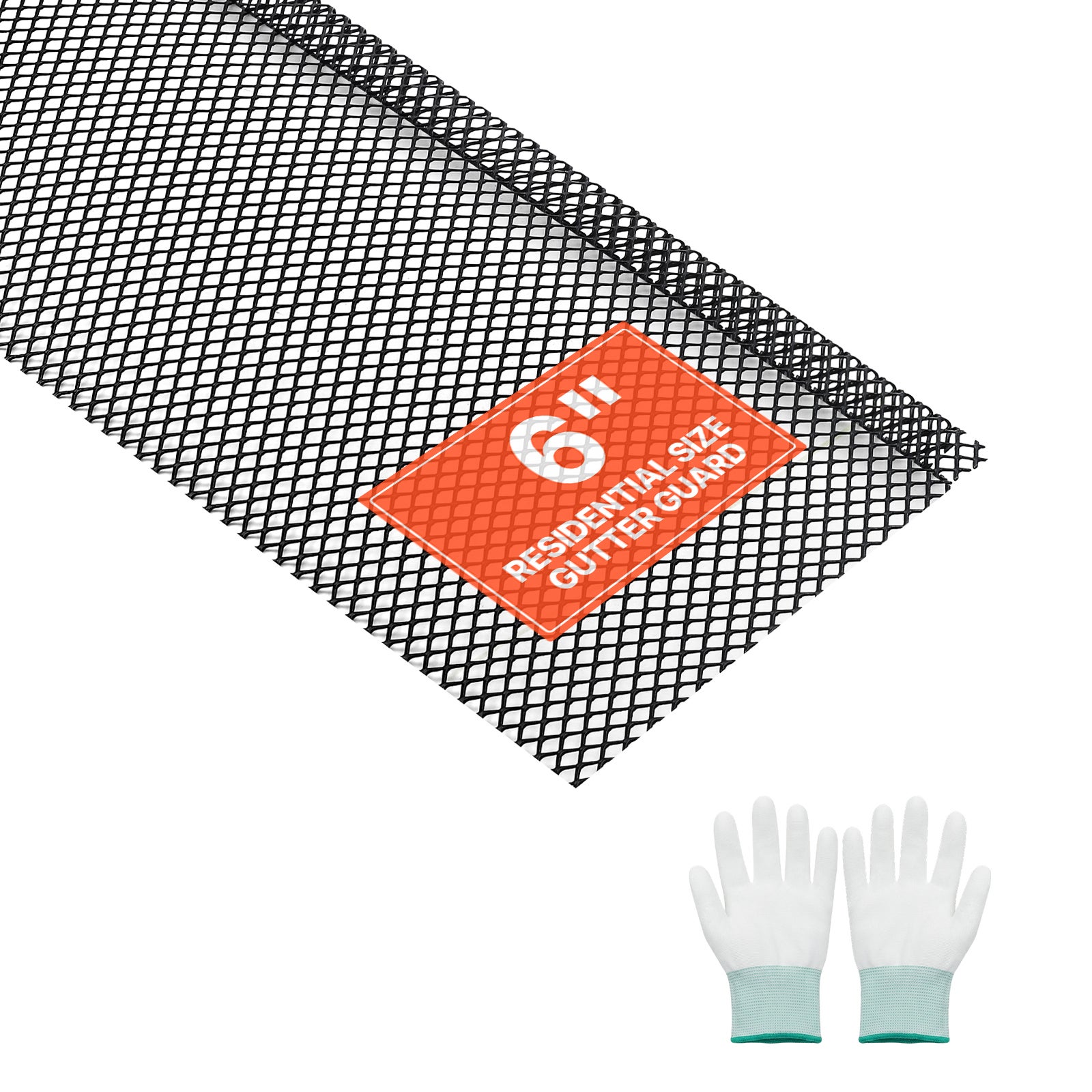Grilă de Protecție Jgheab VEVOR Oțel Termolăcuit Negru 152,4 mm, Lungime Totală 22,86 m, Protecție Frunze și Resturi, Construcție Durabilă
