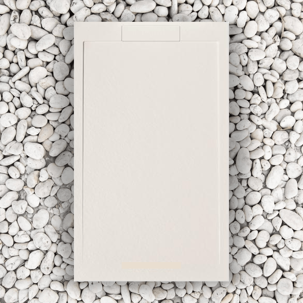 Brodzik PRYSZNICOWY 180x80 cm BEŻOWY Vulcano Line SLIM Z żywicy i proszku marmurowego z kratką boczną Z ŻYWICY MARMUROWEJ - FRASCIO