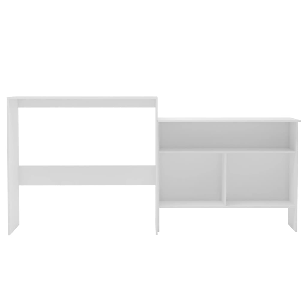 Mesa de bar | Mesa de bistrô com 2 tampos branco 130x40x120 cm CFW750158 - 3