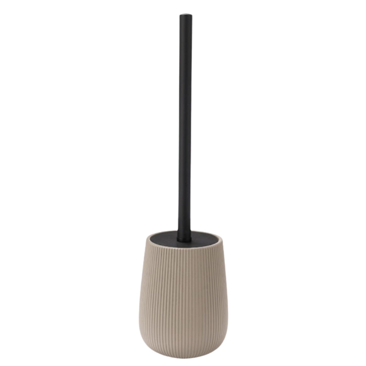 Szczotka do WC Berilo beżowa plastikowy zamknięty pojemnik 10,5x10,5x40,5 cm 1szt.