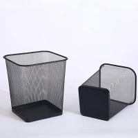 Set Di 4 Cestini Per Carta, 12 L, In Metallo, A Rete, Colore Set Di 4 Cestini Per Carta, 12 L, In Metallo, A Rete, Colore