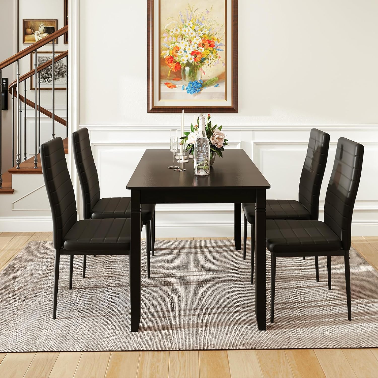 Lot De 6 Chaises TecTake - Design Moderne, Rembourrées, Pieds Métal - Pour Salle à Manger, Cuisine Ou Bureau