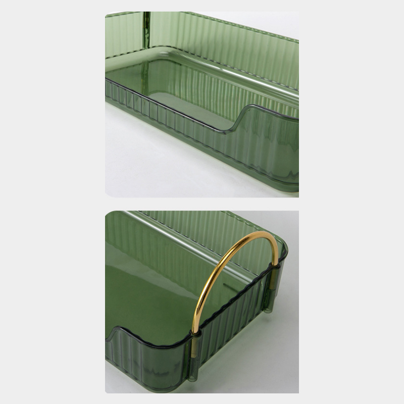 Organisateur de cosmétiques luxe, boîte de rangement pour soins de la peau de salle de bain, organisateur de table de maquillage, 30*17*6CM - 3