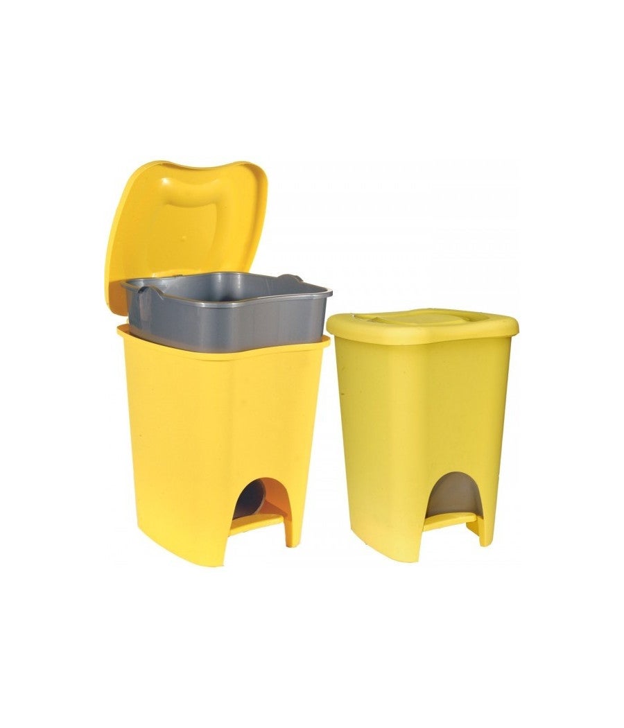 Trade Shop - Pattumiera In Plastica Con Apertura A Pedale Lt.16 Secchio Immondizia Rifiuti - - 2