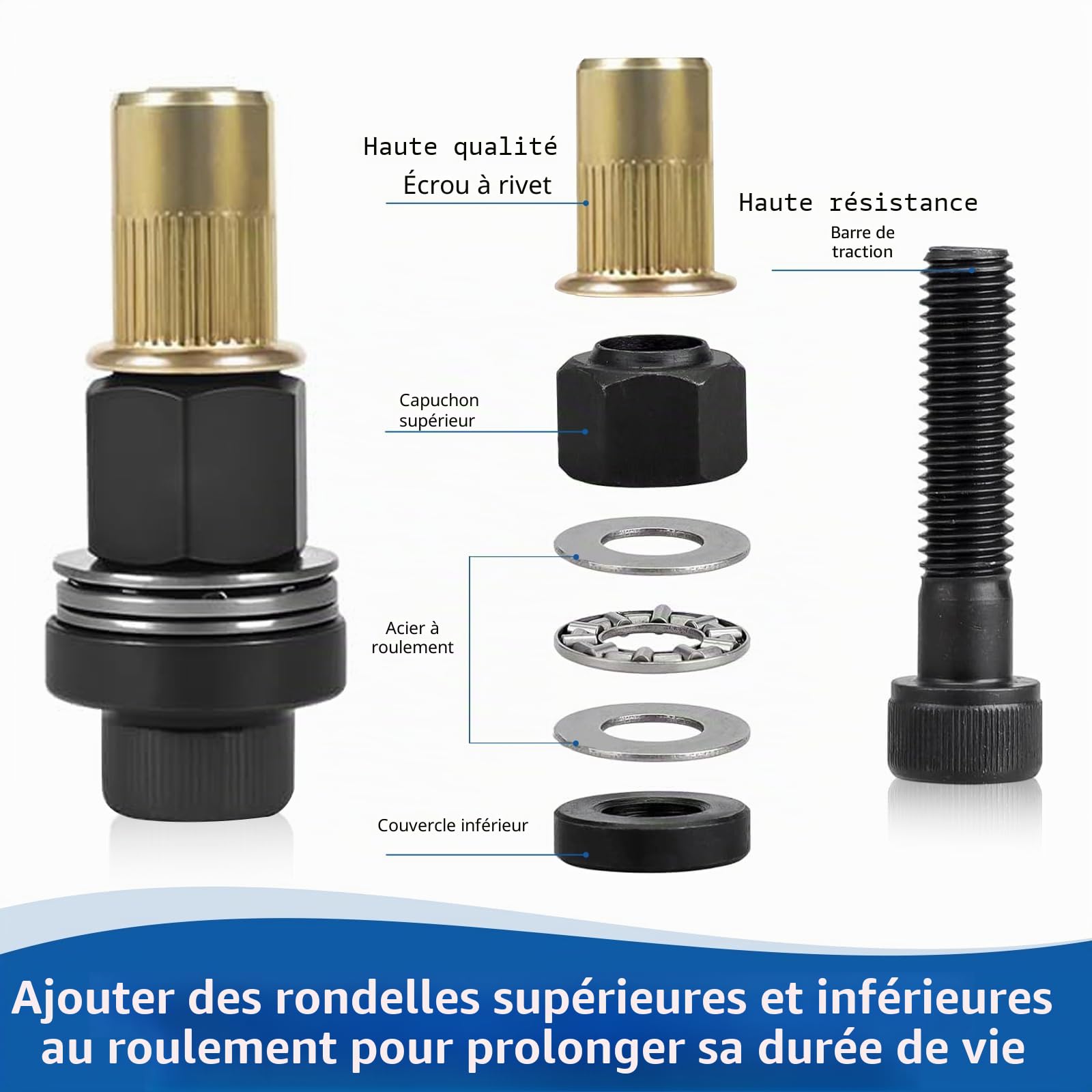 Ensemble de 6 pinces à inserts filetés M3 M4 M5 M6 M8 M10 avec 60 ...