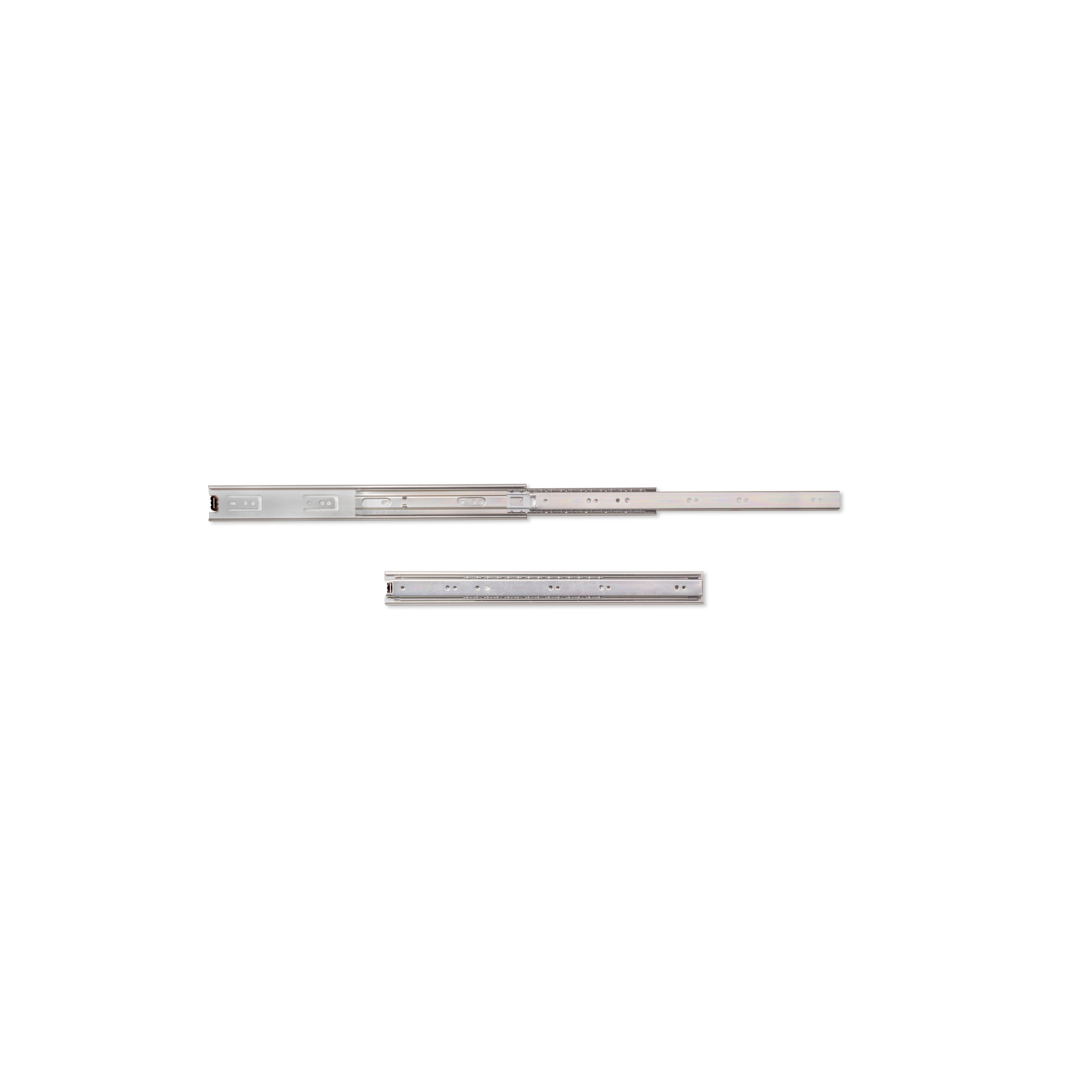 Emuca Komplet prowadnic kulkowych, pełny wysuw, wysokość 45 mm, długość 400 mm, Stal, Ocynkowany