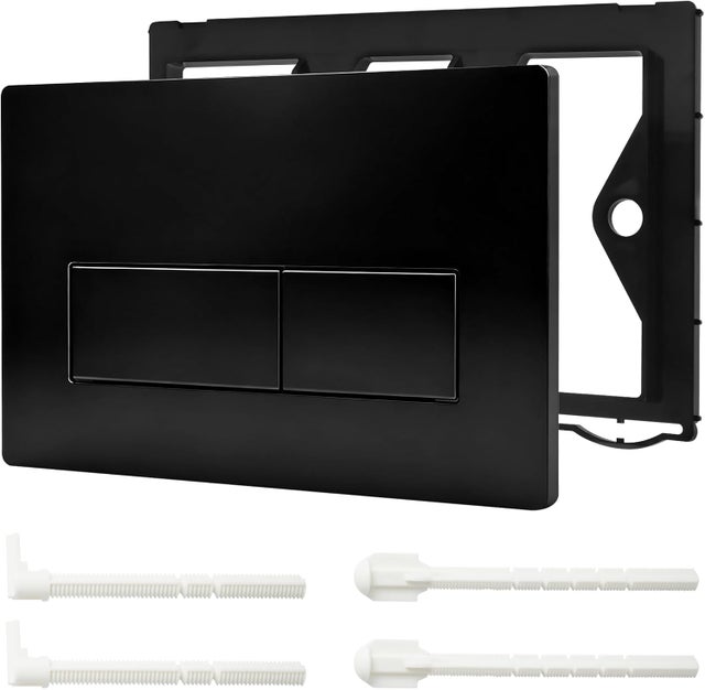 Placa de descarga compatible Geberit Sigma 01/20/30/50 para cisterna empotrada UP300 UP320 (Ref. 115.770) - Negra