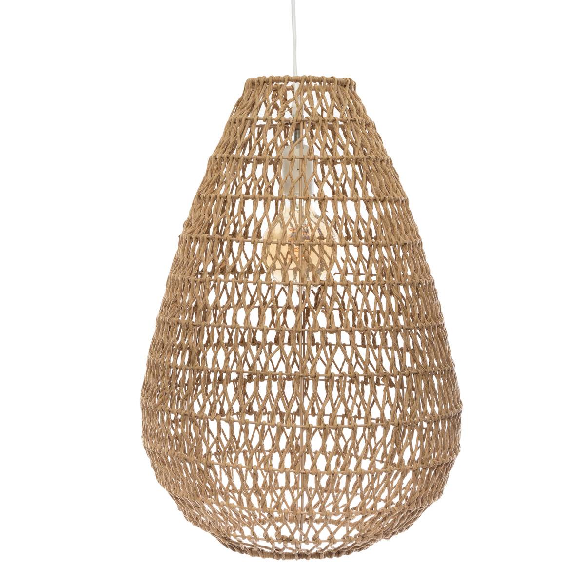 Lampa wisząca atmosphera Tressé metal i papier jasna beżowa 55 cm