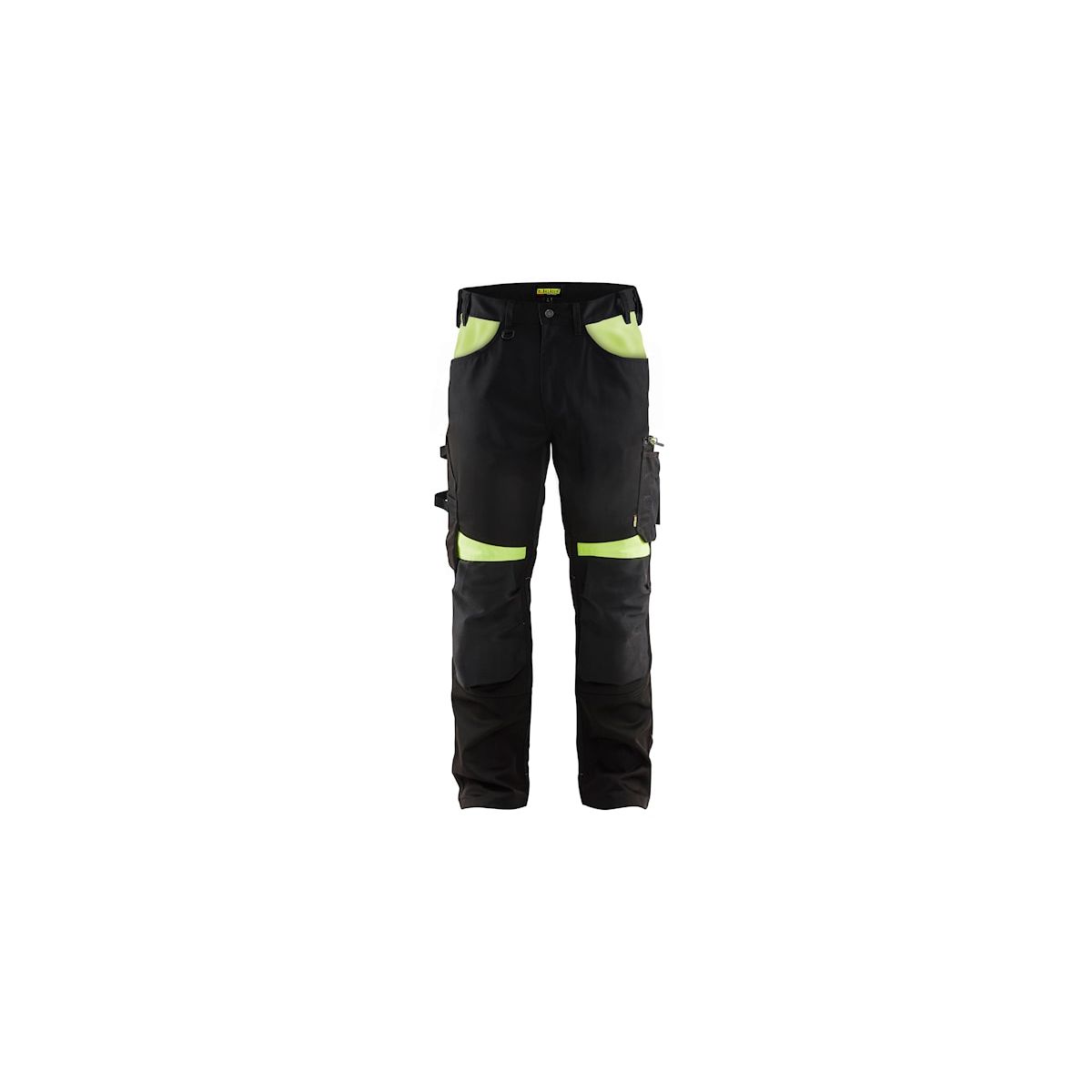 Pantalon artisan sans poches flottantes Noir/Jaune-Fluo T46 - 155618609933