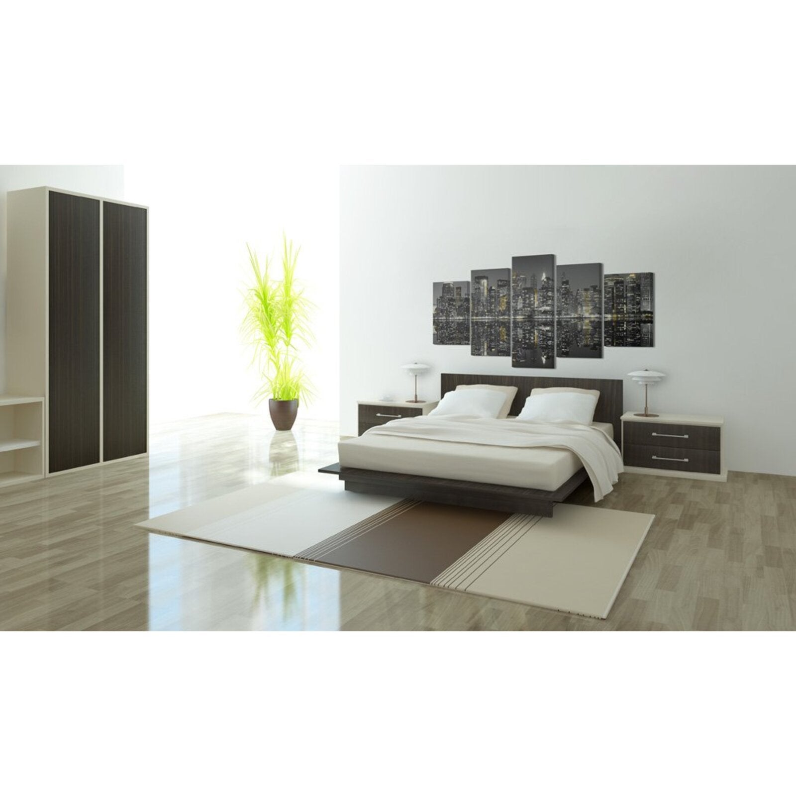 Tableau vie fascinante de la nuit à new york - 100 x 50 cm - 2