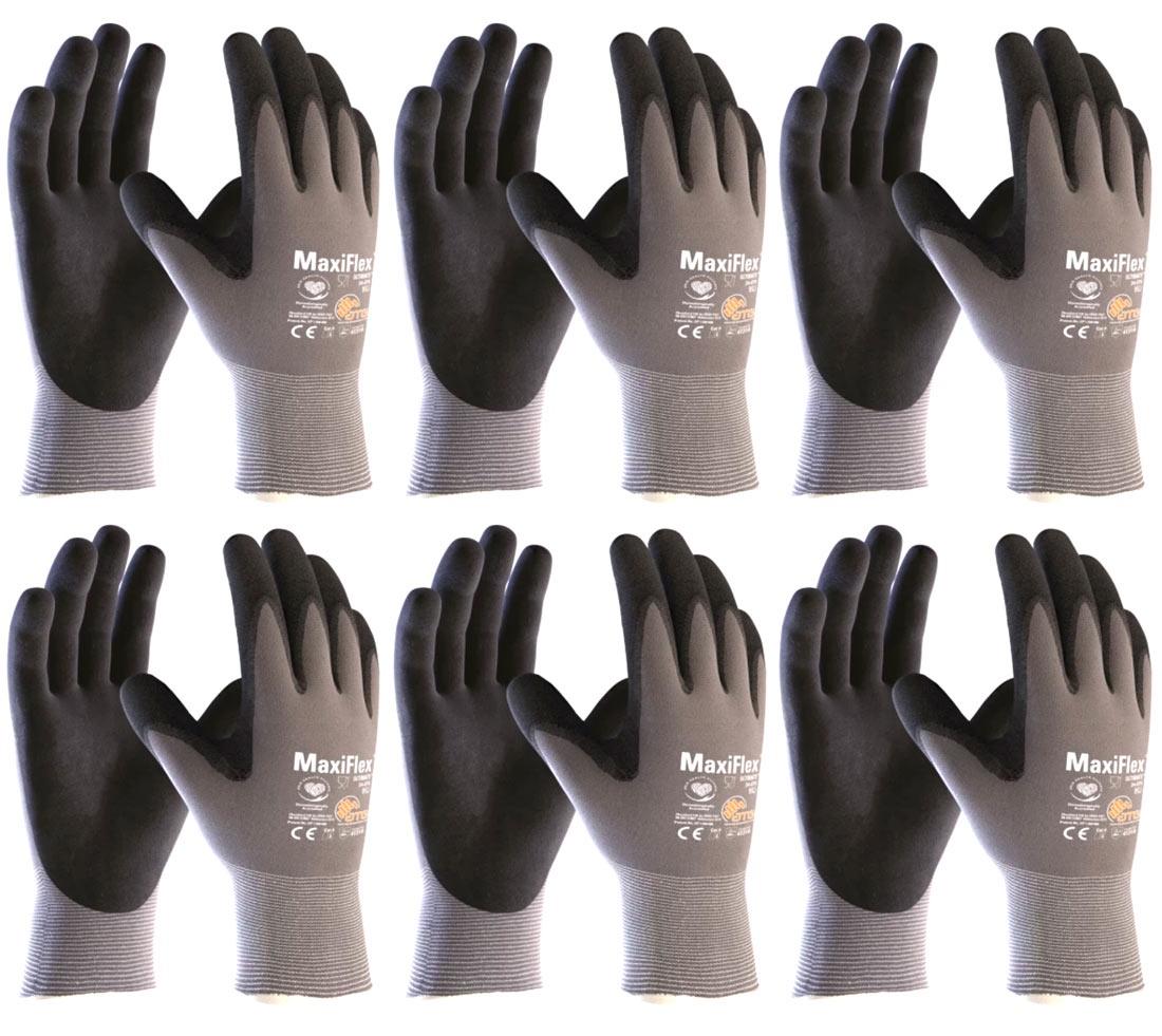 6 pares de guantes de trabajo ATG MaxiFlex® Ultimate™ 64-874 (Talla 9 ...