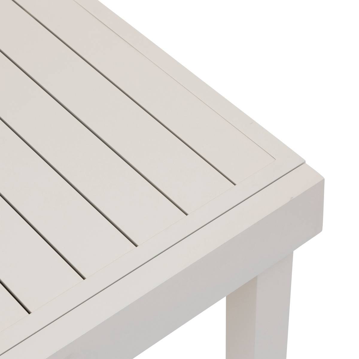Table de jardin extensible rectangulaire en Aluminium Blanc 12 places - 4