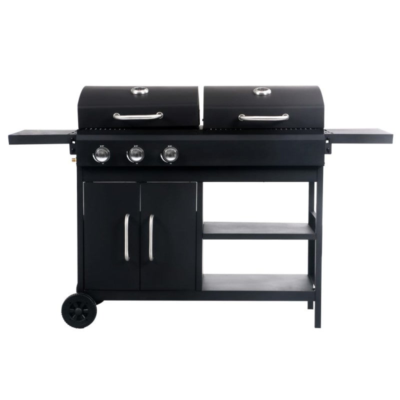 Barbecue Combinato Carbone e Gas 3 Fuochi vidaXL - 3