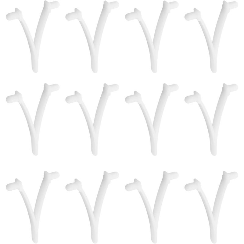 Zestaw 12 klipsów motylkowych w kształcie litery V do skimmerów, grabi, szczotek, akcesoriów basenowych i odkurzaczy.